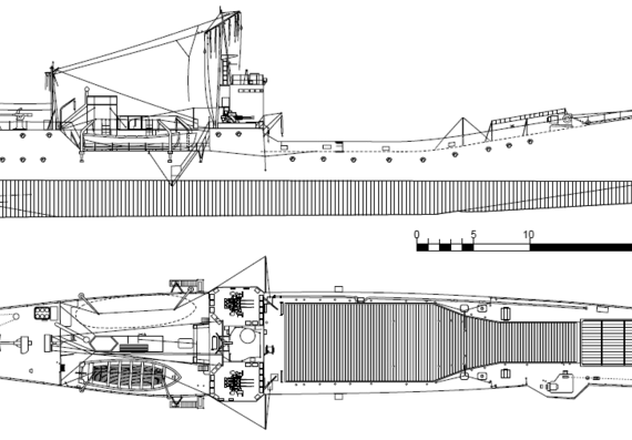 Корабль IJN T.101 [Landing Ship Tank] (1945) - чертежи, габариты, рисунки